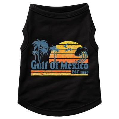 Gulf Of Mexico Est 1550 Retro Vintage Beach Gulf Of Mexico .Png Doggie Tank