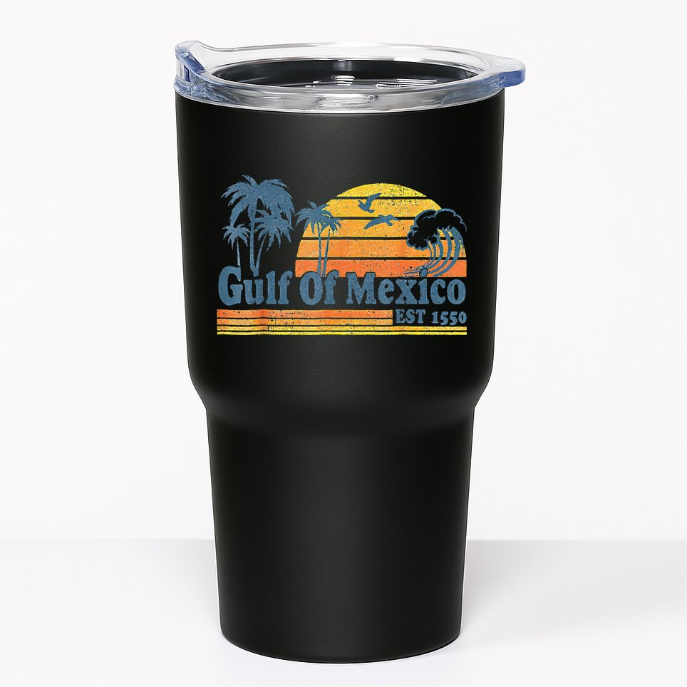 Gulf Of Mexico Est 1550 Retro Vintage Beach Gulf Of Mexico .Png Tumbler