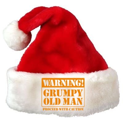 Grumpy Old Man for Grandfathers Dads Father's Day Premium Christmas Santa Hat