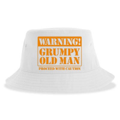 Grumpy Old Man for Grandfathers Dads Father's Day Sustainable Bucket Hat