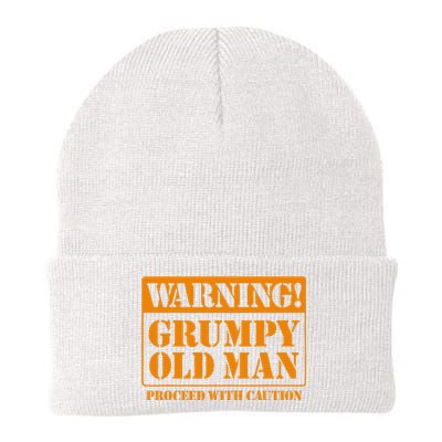 Grumpy Old Man for Grandfathers Dads Father's Day Knit Cap Winter Beanie