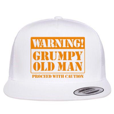 Grumpy Old Man for Grandfathers Dads Father's Day Flat Bill Trucker Hat