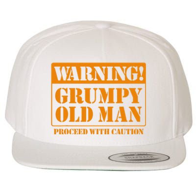 Grumpy Old Man for Grandfathers Dads Father's Day Wool Snapback Cap