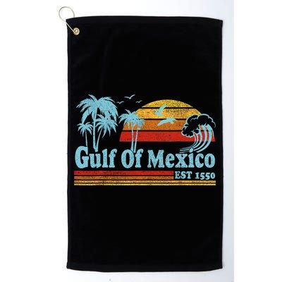 Gulf Of Mexico Est 1550 Retro Vintage Beach Golf Towel