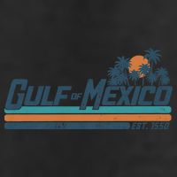 Gulf Of Mexico Est 1550 Retro Vintage Beach 7 Panel Mesh Trucker Snapback Hat