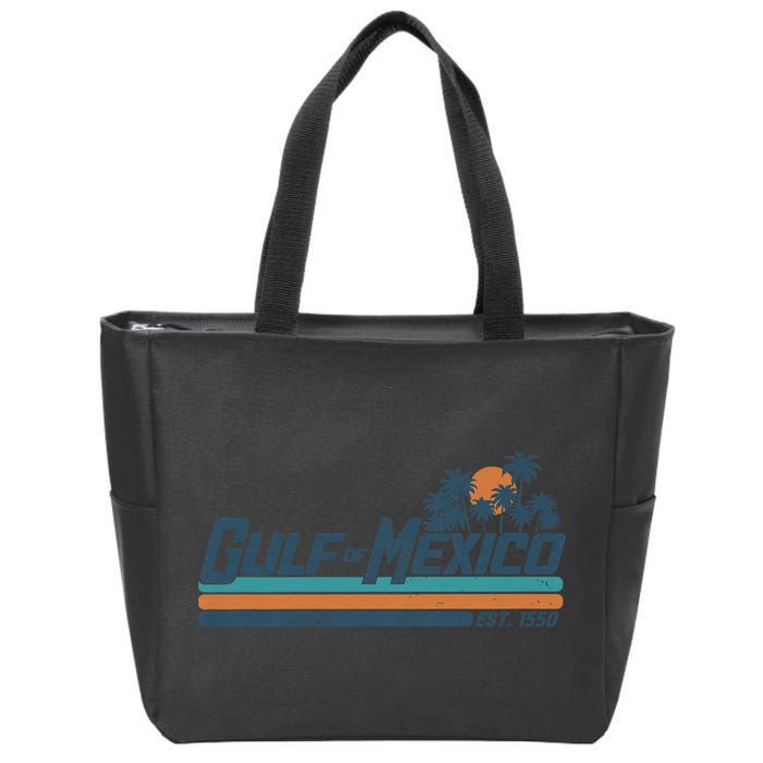 Gulf Of Mexico Est 1550 Retro Vintage Beach Zip Tote Bag