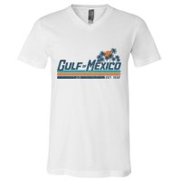 Gulf Of Mexico Est 1550 Retro Vintage Beach V-Neck T-Shirt