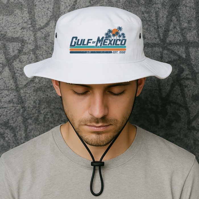 Gulf Of Mexico Est 1550 Retro Vintage Beach Bucket Hat