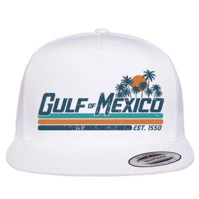 Gulf Of Mexico Est 1550 Retro Vintage Beach Flatbill Hat