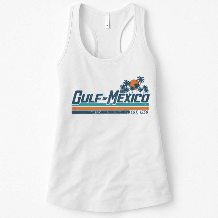 Gulf Of Mexico Est 1550 Retro Vintage Beach Womens Tank Top