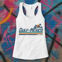 Gulf Of Mexico Est 1550 Retro Vintage Beach Womens Tank Top