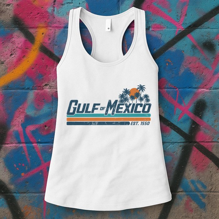 Gulf Of Mexico Est 1550 Retro Vintage Beach Womens Tank Top