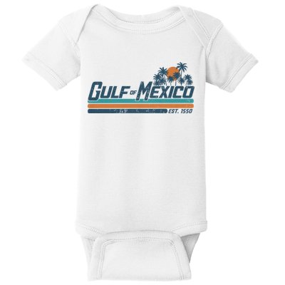 Gulf Of Mexico Est 1550 Retro Vintage Beach Baby Bodysuit