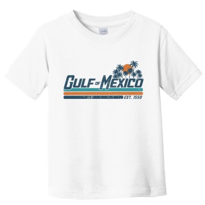 Gulf Of Mexico Est 1550 Retro Vintage Beach Toddler T-Shirt