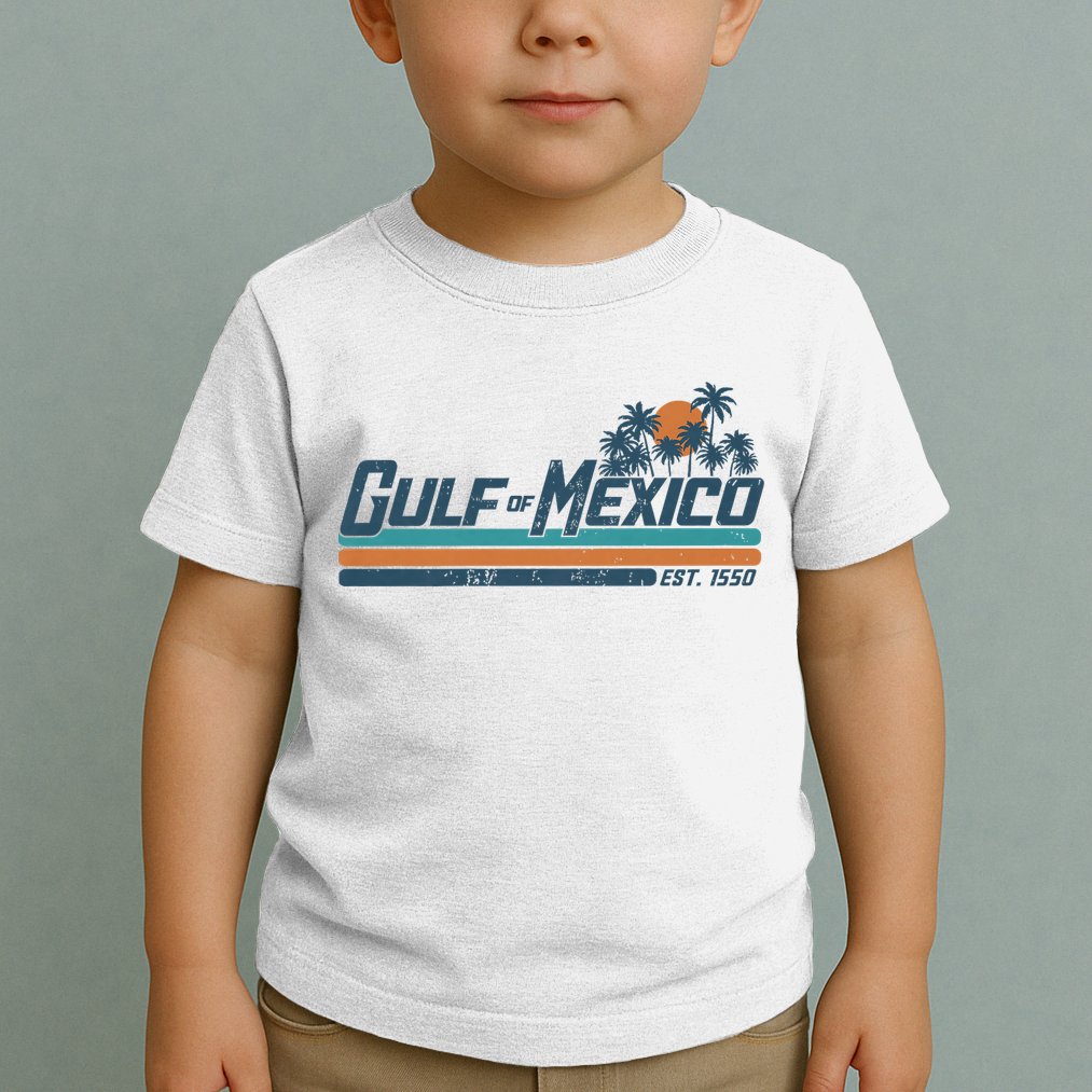 Gulf Of Mexico Est 1550 Retro Vintage Beach Toddler T-Shirt