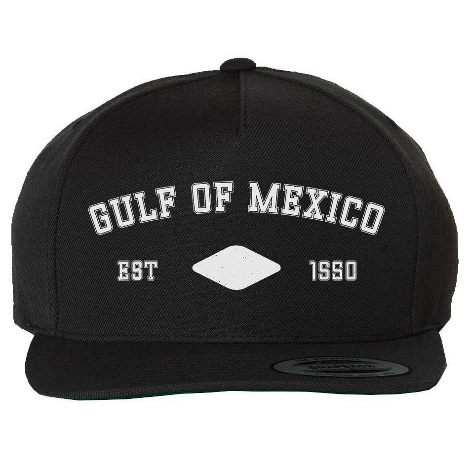Gulf Of Mexico Est 1550 Forever Not US America Wool Snapback Cap
