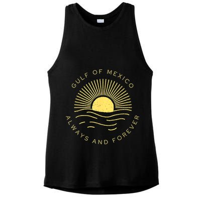 Gulf Of Mexico Always & Forever Vintage Sunset Political Ladies PosiCharge Tri-Blend Wicking Tank