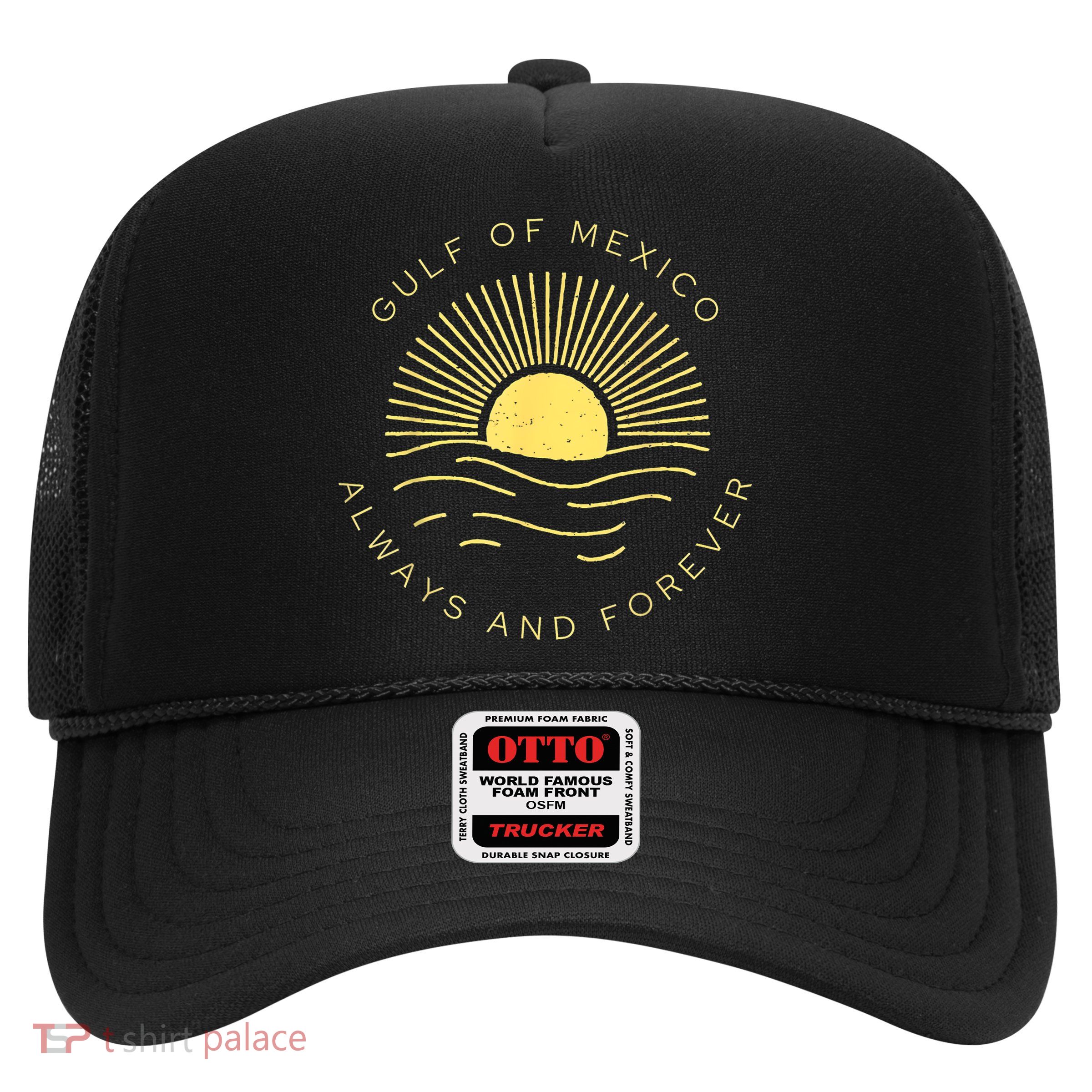 Gulf Of Mexico Always & Forever Vintage Sunset Political Trucker Hat