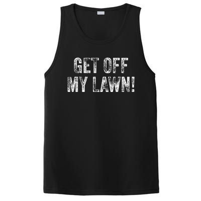 Get Off My Lawn! Funny Senior Citizen Old People Vintage PosiCharge Competitor Tank