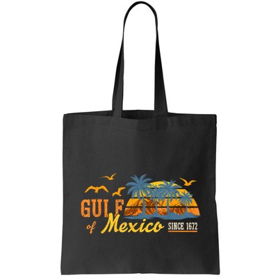 Gulf Of Mexico 1672 Retro Beach Vintage Sunset Historic Map Bag