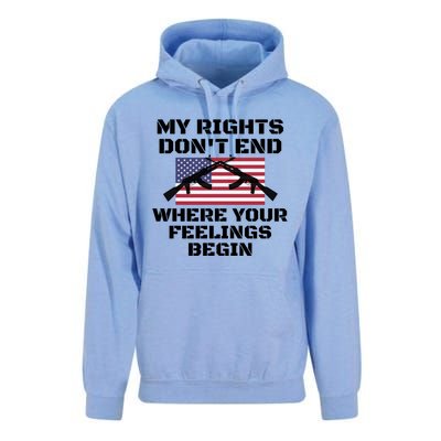 Gun Owners My Rights Don't End Where Your Feelings Begin Gift Unisex Surf Hoodie