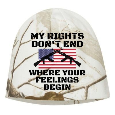 Gun Owners My Rights Don't End Where Your Feelings Begin Gift Kati - Camo Knit Beanie