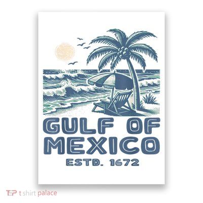 Gulf Of Mexico 1672 Vintage Beach Gulf Of Mexico Forever Poster