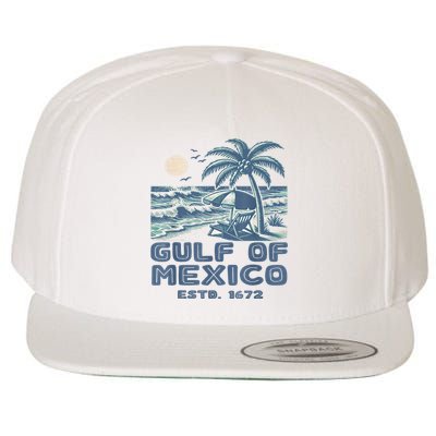 Gulf Of Mexico 1672 Vintage Beach Gulf Of Mexico Forever Wool Snapback Cap