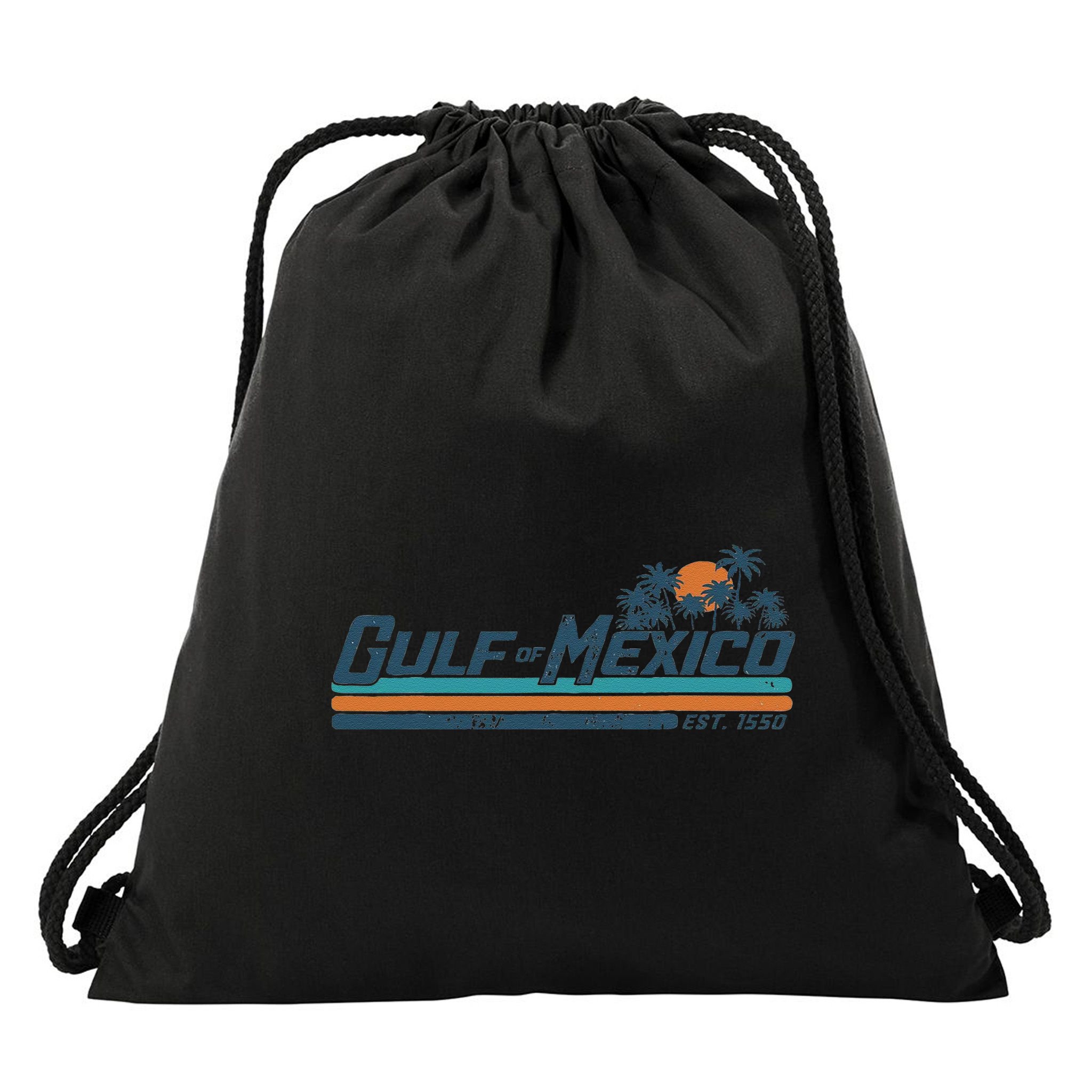 Gulf Of Mexico Est 1550 Drawstring Bag