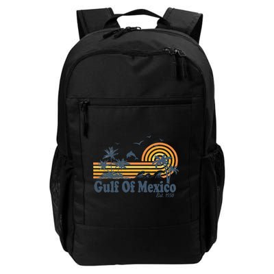 Gulf Of Mexico Est 1550 Retro Vintage Beach Palms Summer Backpack