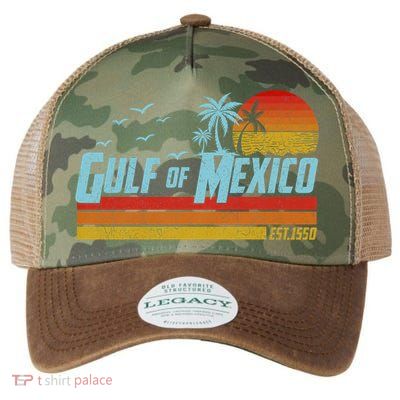 Gulf Of Mexico Est 1550 Retro Vintage Beach Legacy Tie Dye Trucker Hat