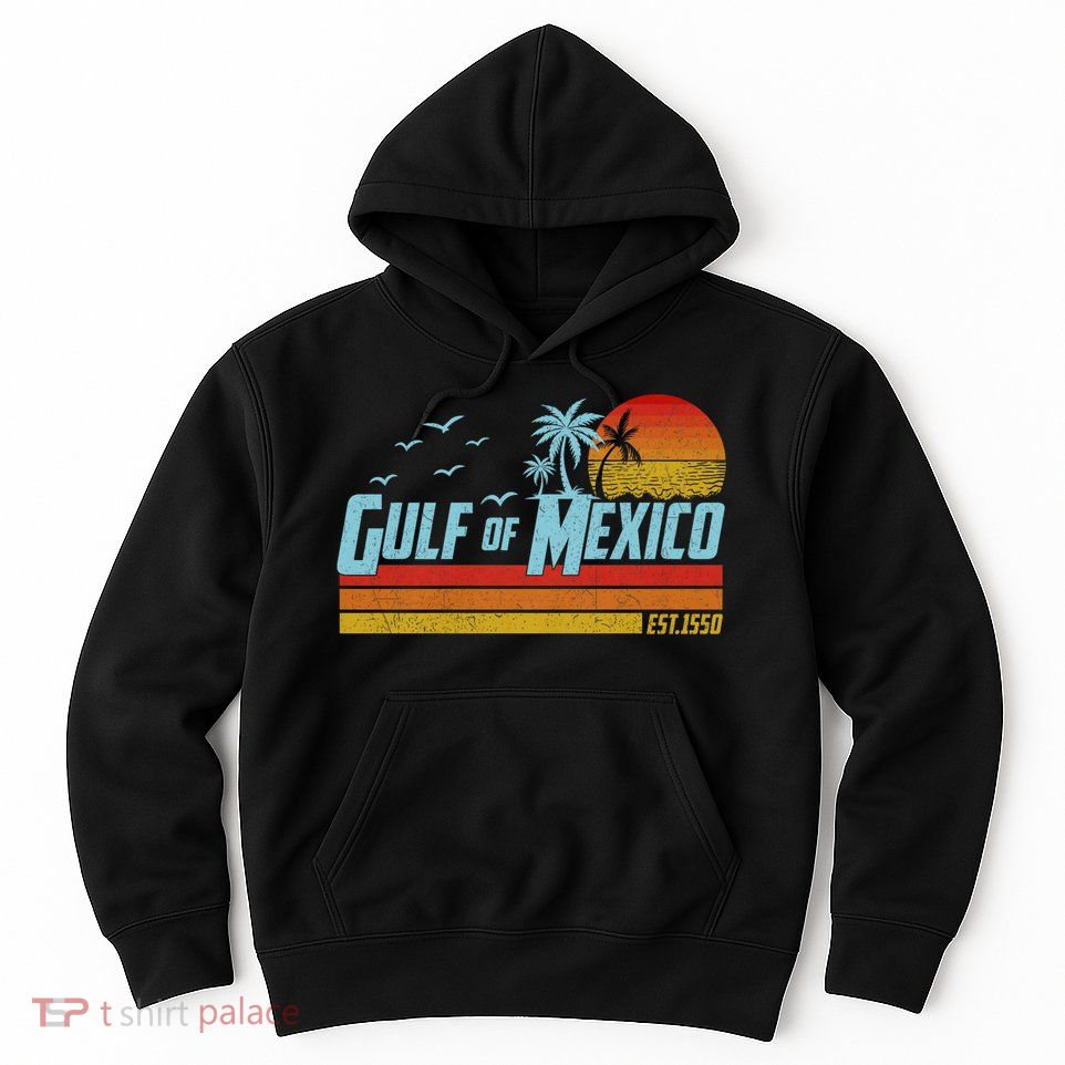 Gulf Of Mexico Est 1550 Retro Vintage Beach Hoodie