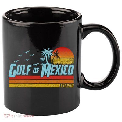 Gulf Of Mexico Est 1550 Retro Vintage Beach 11oz C Handle Ceramic Mug