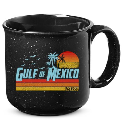 Gulf Of Mexico Est 1550 Retro Vintage Beach 15oz Campfire Ceramic Mug