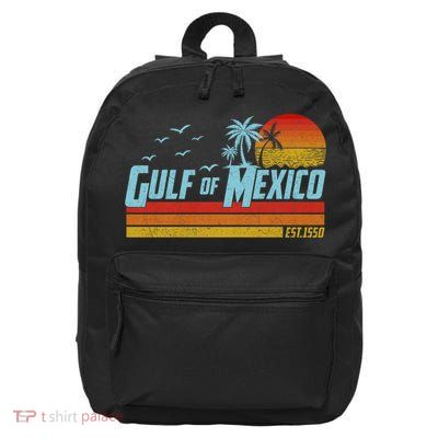 Gulf Of Mexico Est 1550 Retro Vintage Beach 16 in Basic Backpack