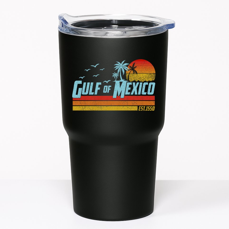 Gulf Of Mexico Est 1550 Retro Vintage Beach Tumbler