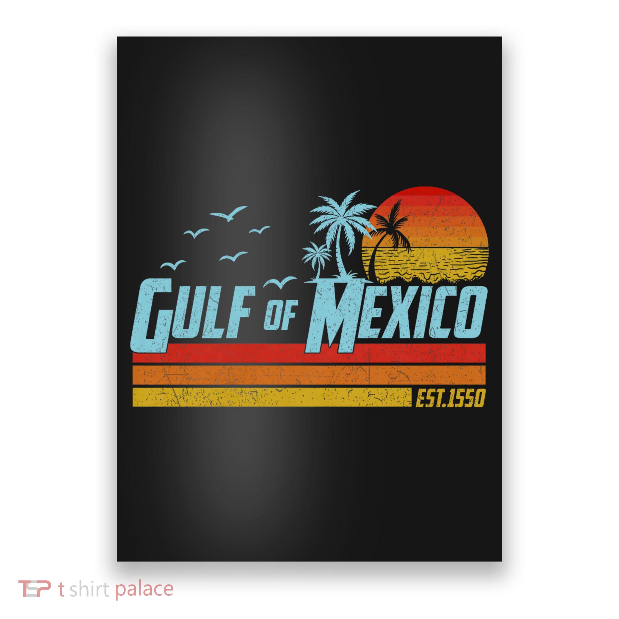 Gulf Of Mexico Est 1550 Retro Vintage Beach Poster