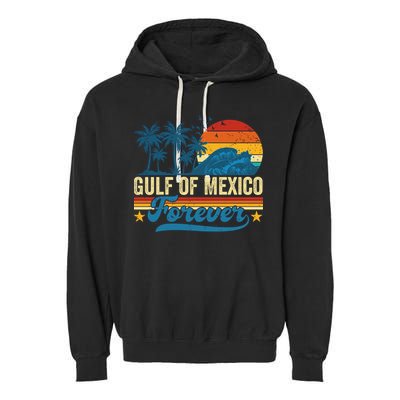 Gulf Of Mexico Forever Palms Beach Summer Holiday Vacation Garment-Dyed Fleece Hoodie