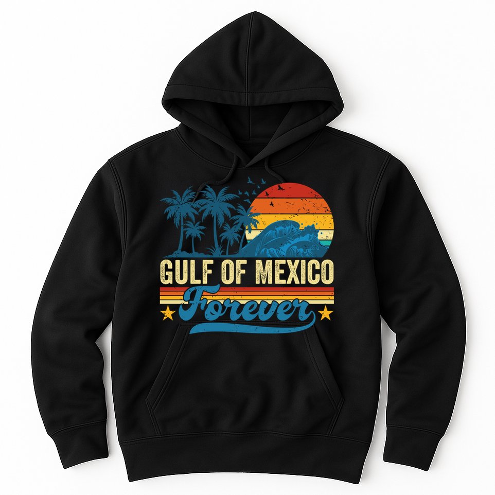 Gulf Of Mexico Forever Palms Beach Summer Holiday Vacation Hoodie