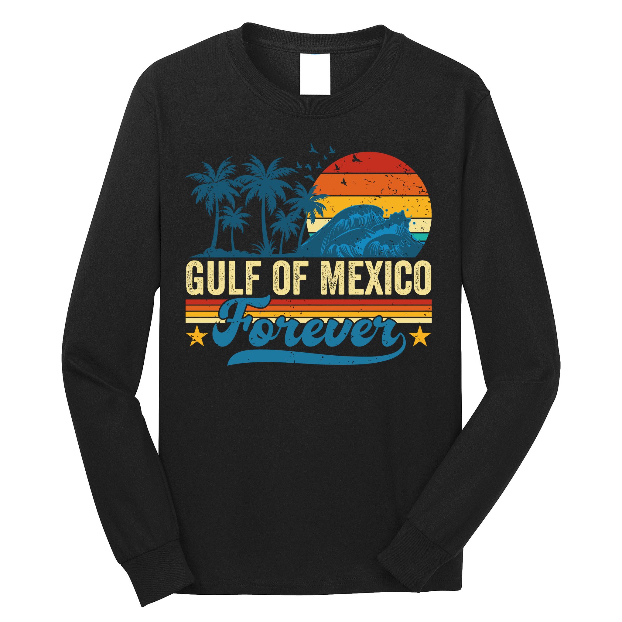 Gulf Of Mexico Forever Palms Beach Summer Holiday Vacation Long Sleeve Shirt