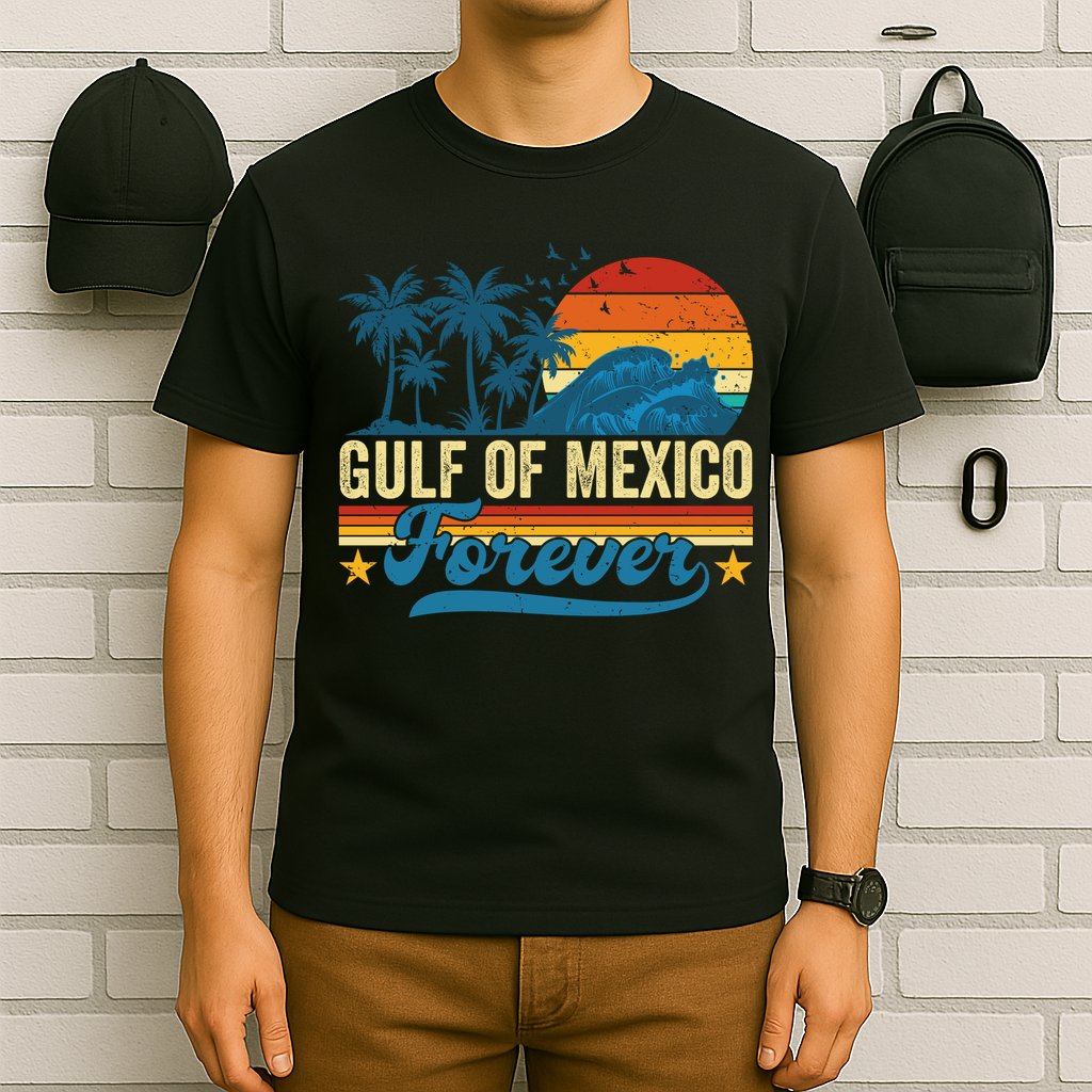 Gulf Of Mexico Forever Palms Beach Summer Holiday Vacation T-Shirt