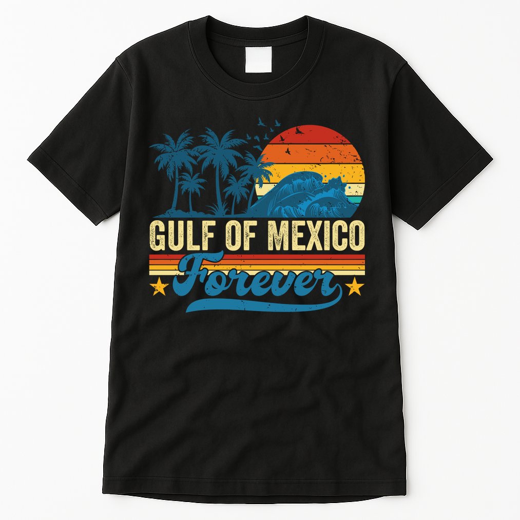 Gulf Of Mexico Forever Palms Beach Summer Holiday Vacation Tall T-Shirt