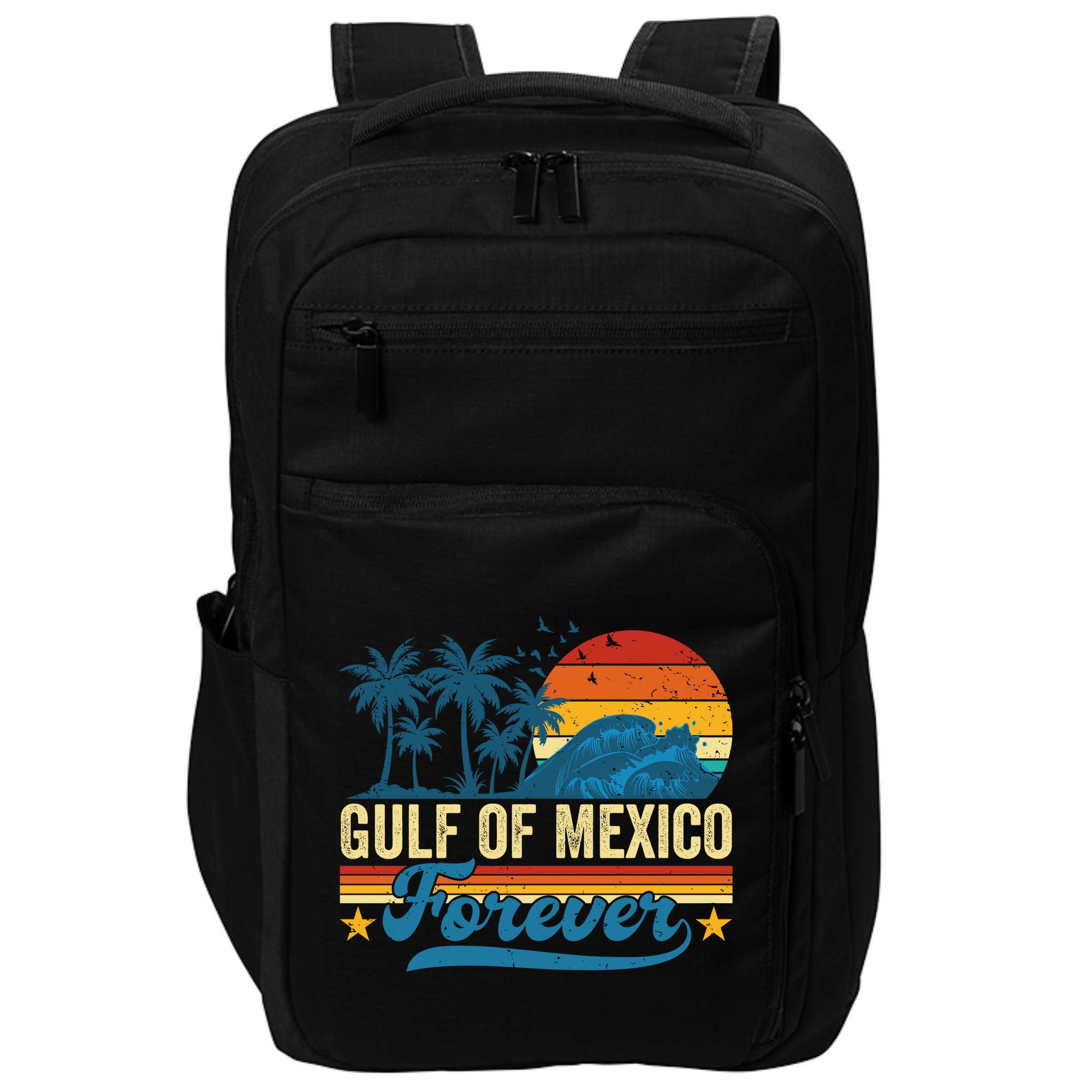 Gulf Of Mexico Forever Palms Beach Summer Holiday Vacation Impact Tech Backpack