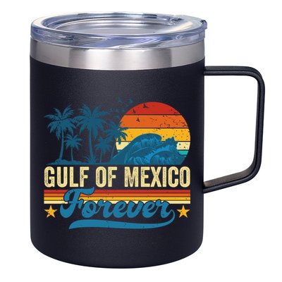 Gulf Of Mexico Forever Palms Beach Summer Holiday Vacation 12oz Stainless Steel Coffee Mug