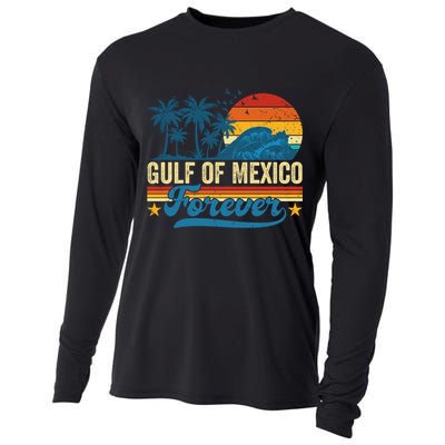 Gulf Of Mexico Forever Palms Beach Summer Holiday Vacation Cooling Performance Long Sleeve Crew