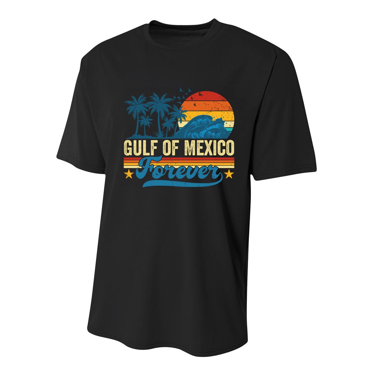 Gulf Of Mexico Forever Palms Beach Summer Holiday Vacation Youth Performance Sprint T-Shirt