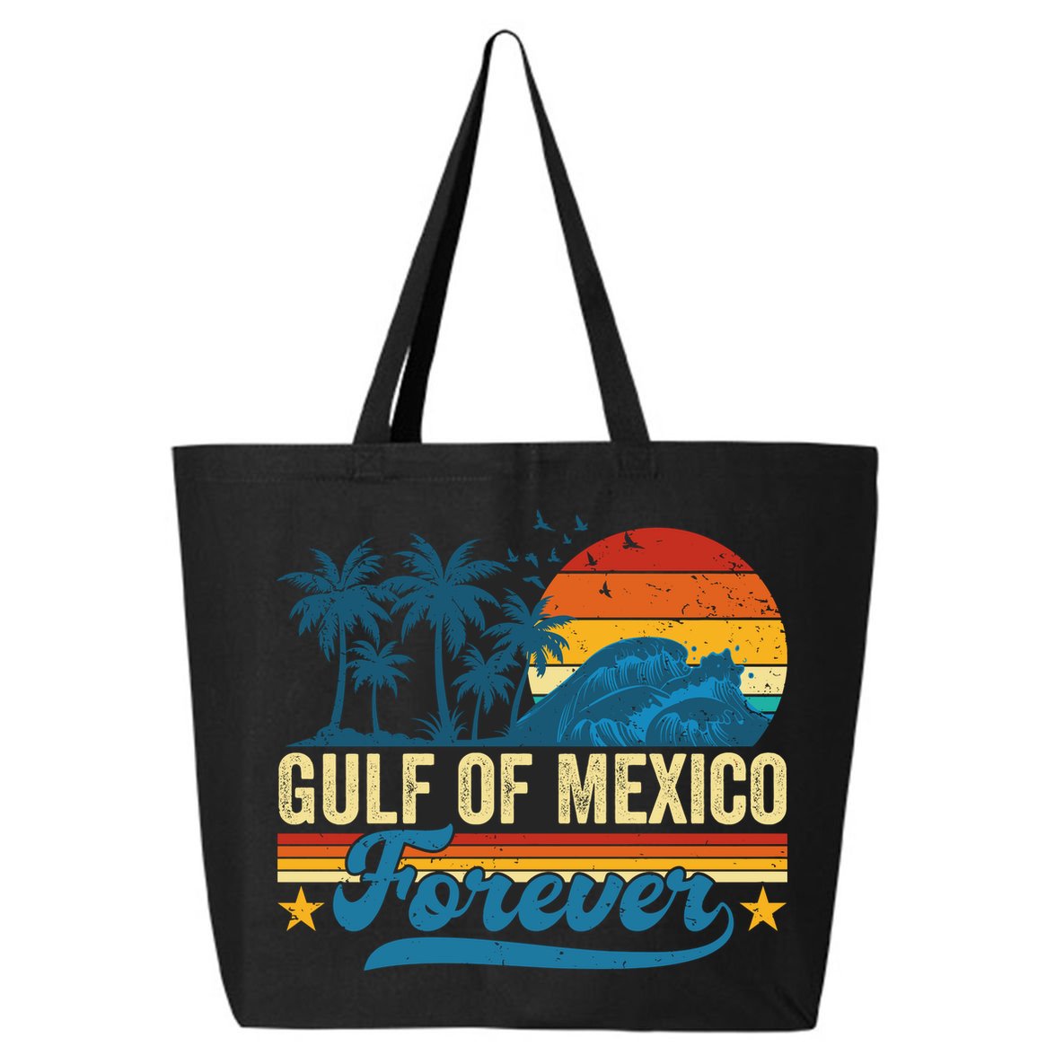 Gulf Of Mexico Forever Palms Beach Summer Holiday Vacation 25L Jumbo Tote