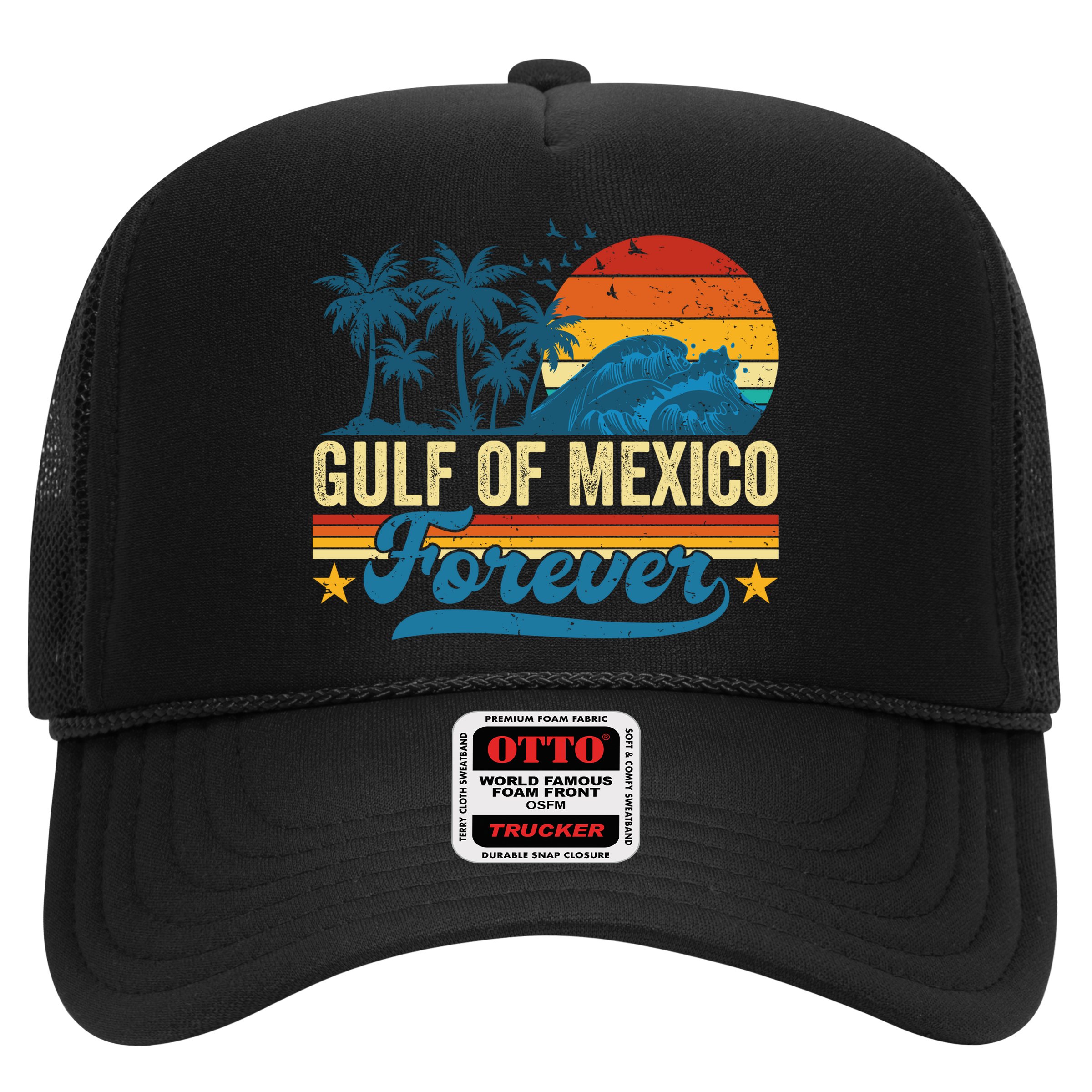 Gulf Of Mexico Forever Palms Beach Summer Holiday Vacation Hat