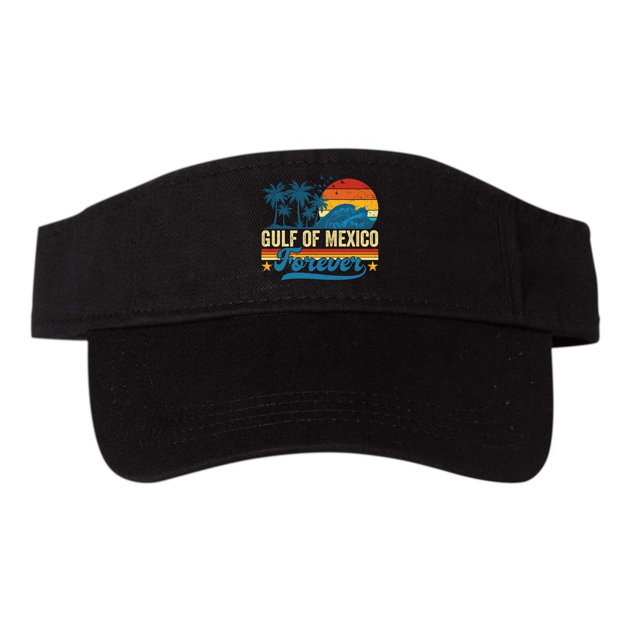 Gulf Of Mexico Forever Palms Beach Summer Holiday Vacation Visor