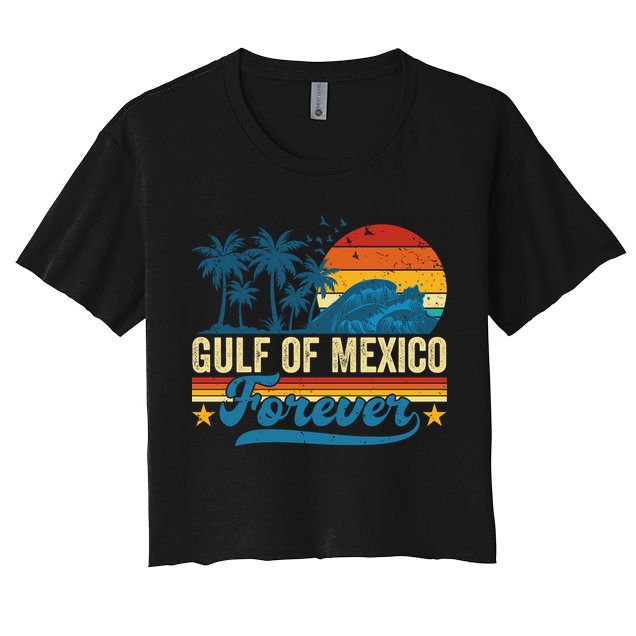 Gulf Of Mexico Forever Palms Beach Summer Holiday Vacation Crop Top